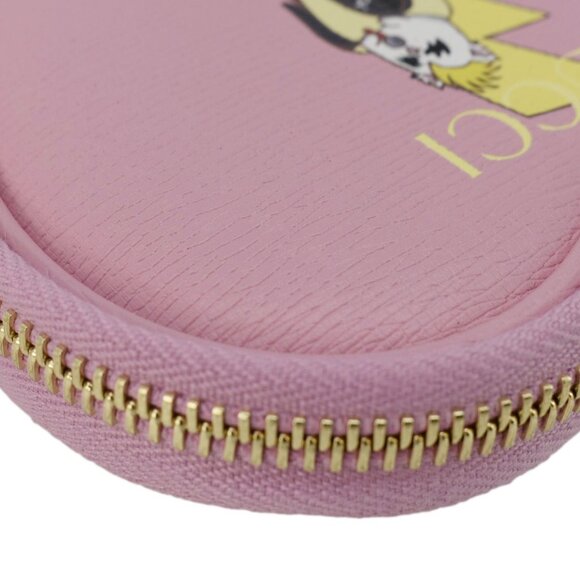 Gucci Bananya Heart Shape Leather Coin Case Pink 701062 - Picture 5 of 12